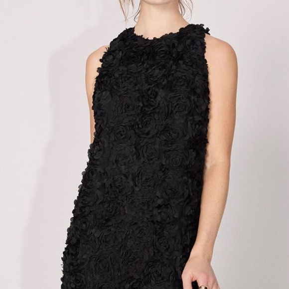 Le Chateau 3D Floral Knit LBD Cocktail Dress - Picture 3 of 8